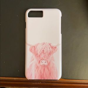 iPhone 8 Plus phone case - pink cow